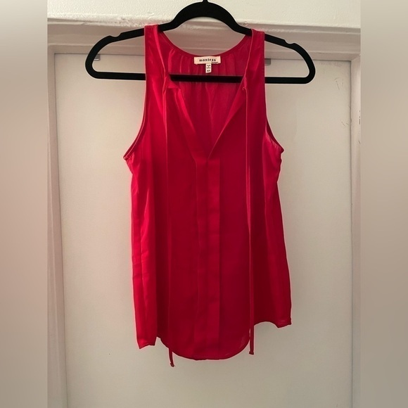 Monteau Red sleeveless top Size X Small - Picture 2 of 7